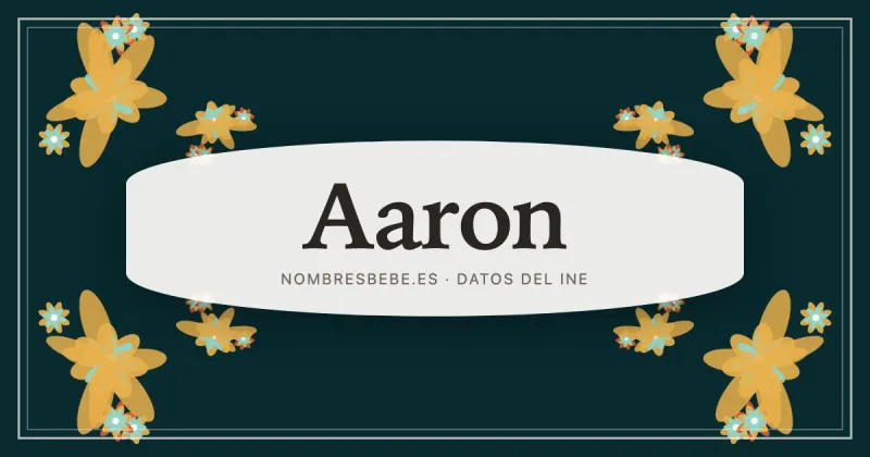 Aaron, en una estampa ornamental de nombresbebe.es