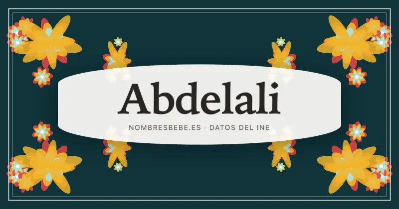Abdelali, en una estampa ornamental de nombresbebe.es