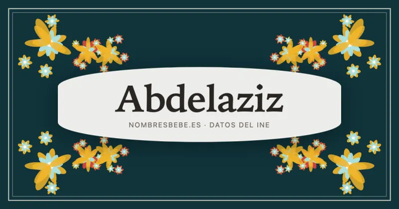 Abdelaziz, en una estampa ornamental de nombresbebe.es