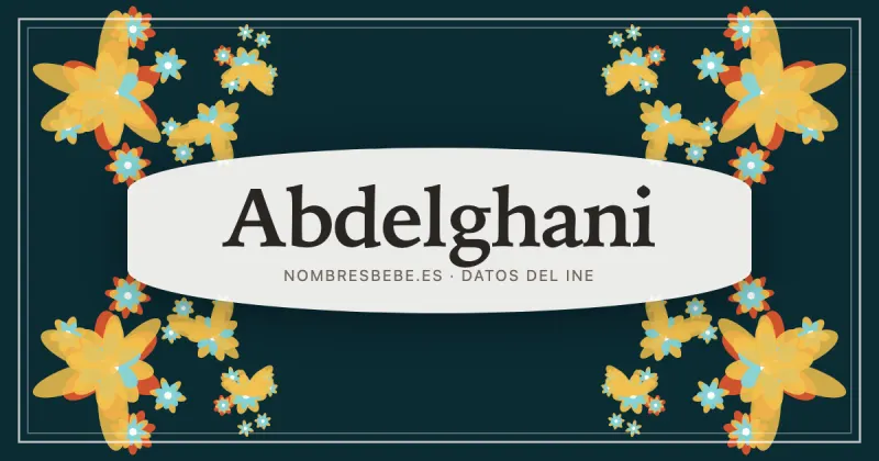 Abdelghani, en una estampa ornamental de nombresbebe.es