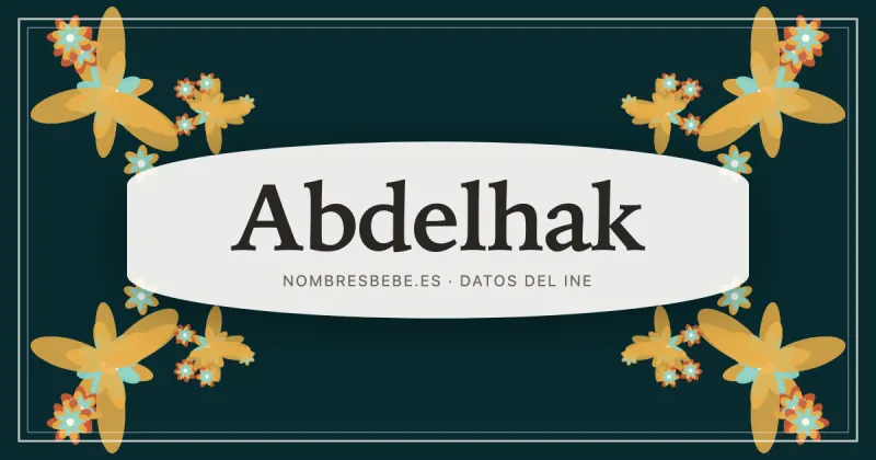 Abdelhak, en una estampa ornamental de nombresbebe.es