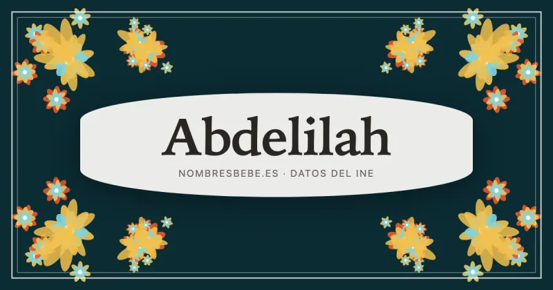 Abdelilah, en una estampa ornamental de nombresbebe.es