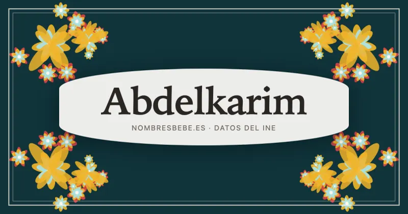 Abdelkarim, en una estampa ornamental de nombresbebe.es