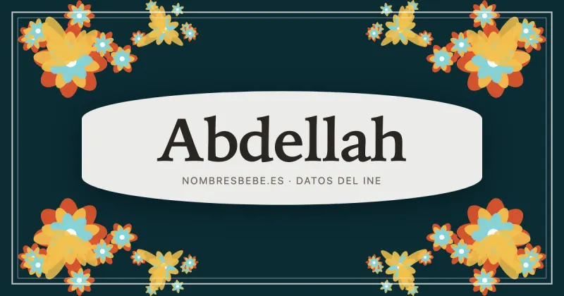 Abdellah, en una estampa ornamental de nombresbebe.es