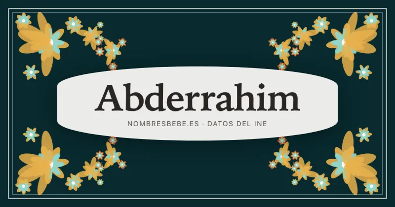 Abderrahim, en una estampa ornamental de nombresbebe.es