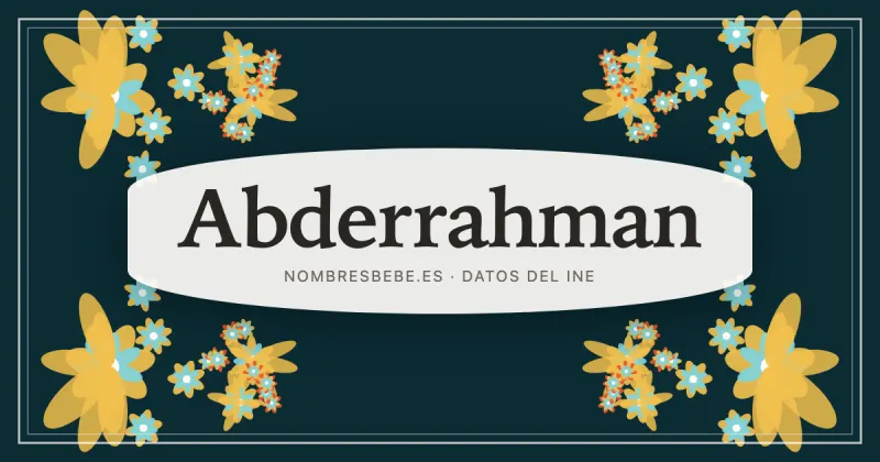 Abderrahman, en una estampa ornamental de nombresbebe.es