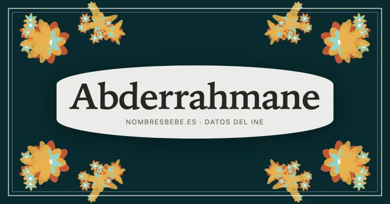 Abderrahmane, en una estampa ornamental de nombresbebe.es