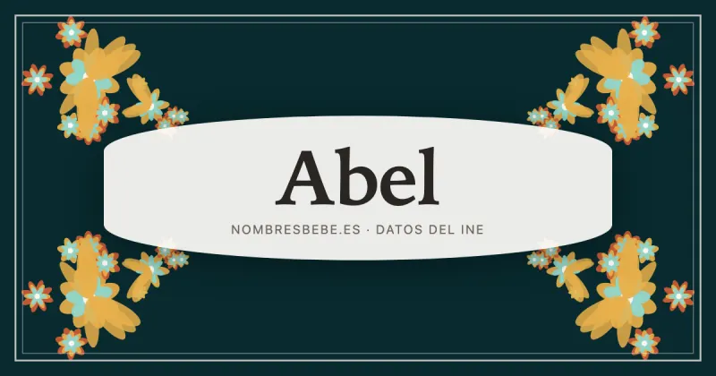 Abel, en una estampa ornamental de nombresbebe.es
