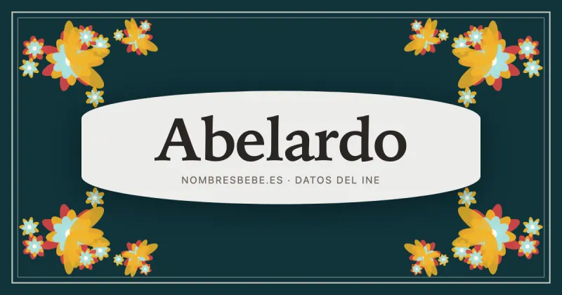 Abelardo, en una estampa ornamental de nombresbebe.es
