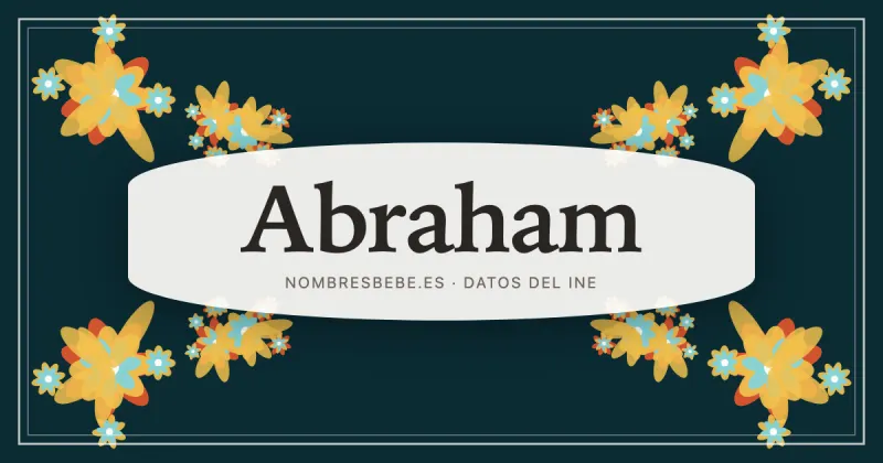 Abraham, en una estampa ornamental de nombresbebe.es