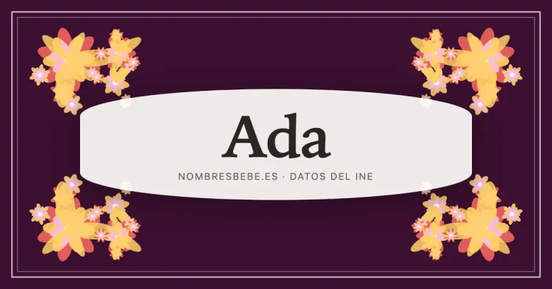 Ada, en una estampa ornamental de nombresbebe.es