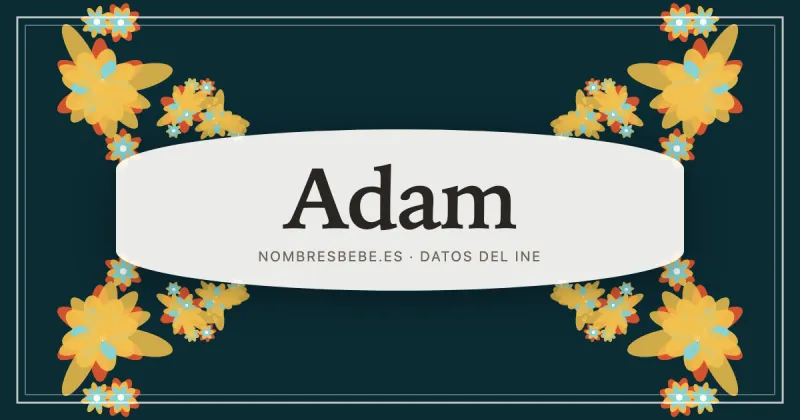 Adam, en una estampa ornamental de nombresbebe.es