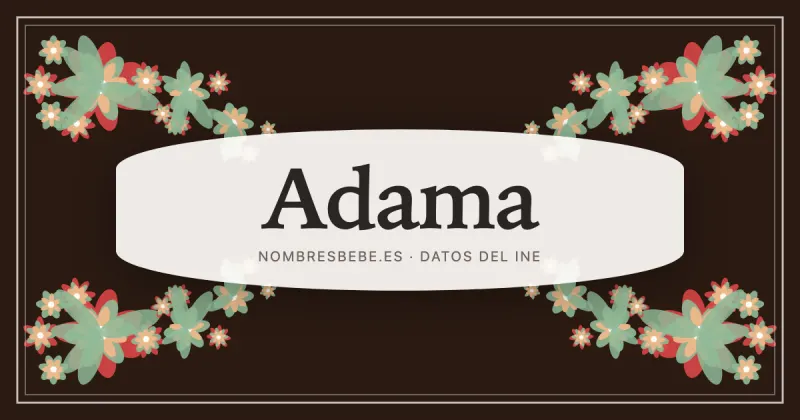 Adama, en una estampa ornamental de nombresbebe.es