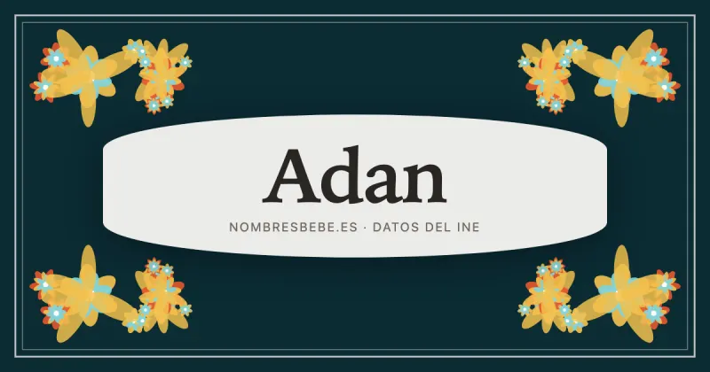 Adan, en una estampa ornamental de nombresbebe.es