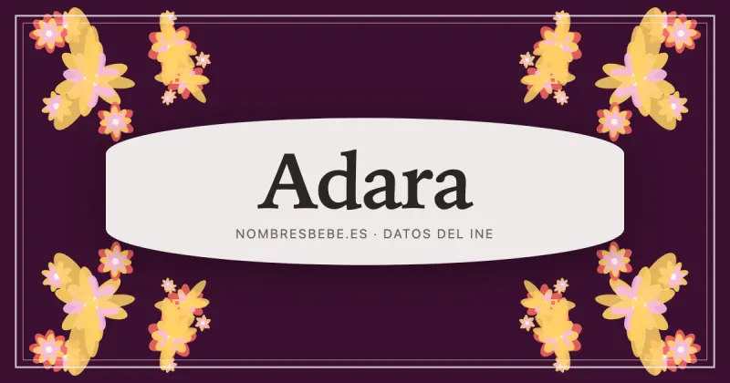 Adara, en una estampa ornamental de nombresbebe.es