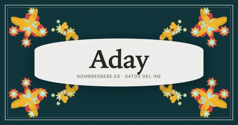 Aday, en una estampa ornamental de nombresbebe.es