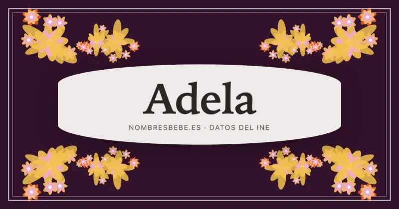 Adela, en una estampa ornamental de nombresbebe.es