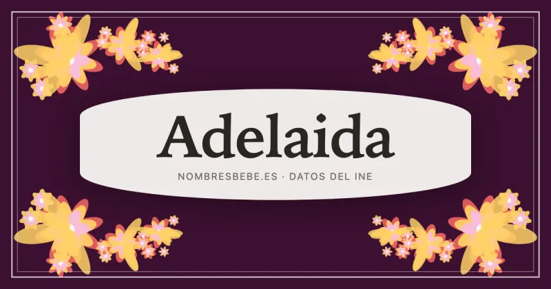 Adelaida, en una estampa ornamental de nombresbebe.es