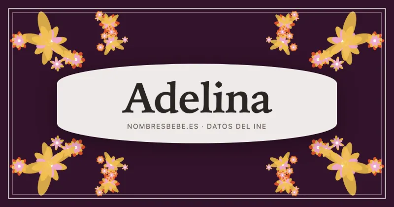 Adelina, en una estampa ornamental de nombresbebe.es