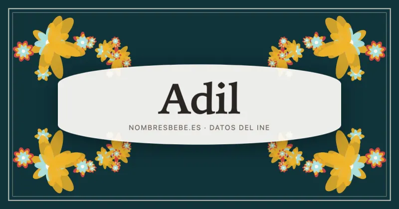 Adil, en una estampa ornamental de nombresbebe.es