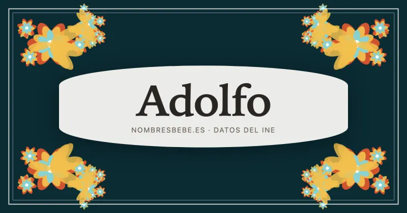 Adolfo, en una estampa ornamental de nombresbebe.es