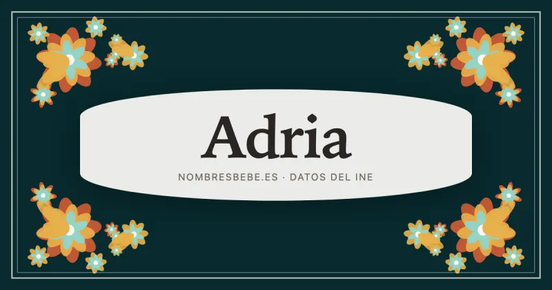 Adria, en una estampa ornamental de nombresbebe.es