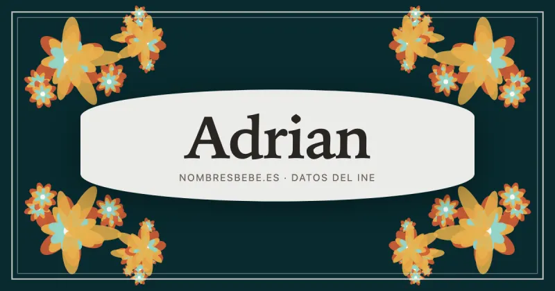 Adrian, en una estampa ornamental de nombresbebe.es