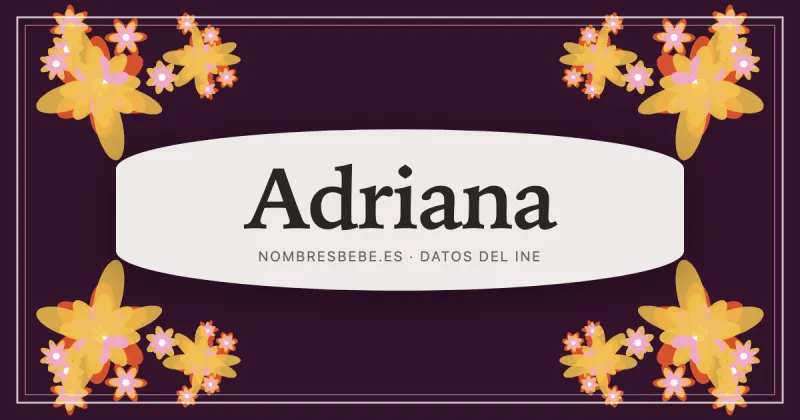 Adriana, en una estampa ornamental de nombresbebe.es