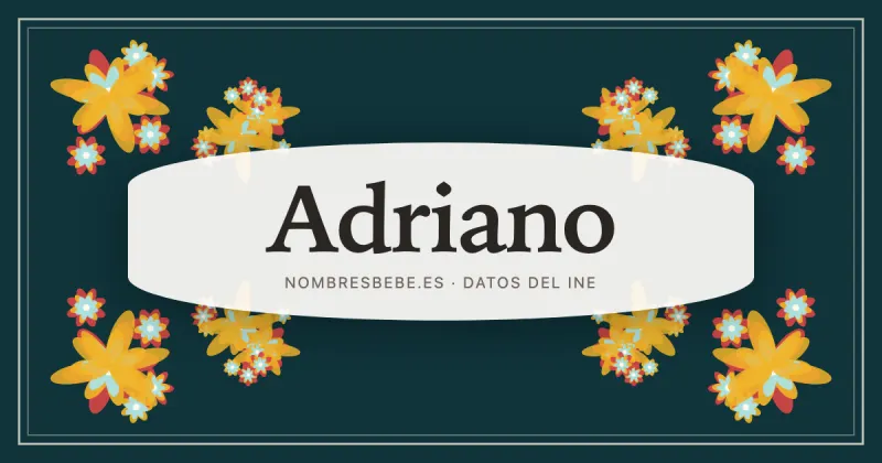 Adriano, en una estampa ornamental de nombresbebe.es