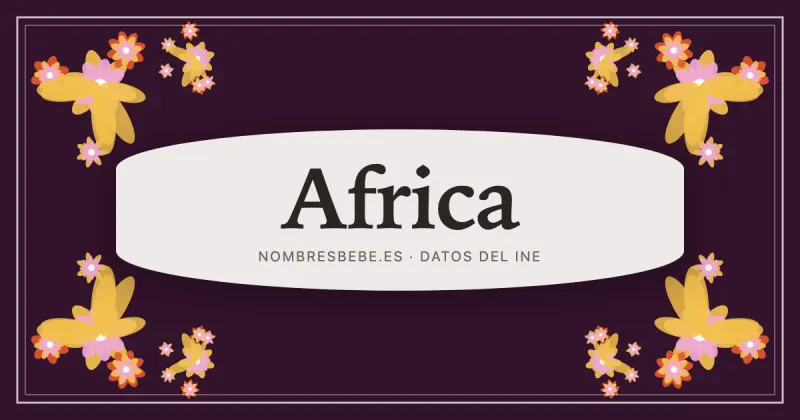 Africa, en una estampa ornamental de nombresbebe.es