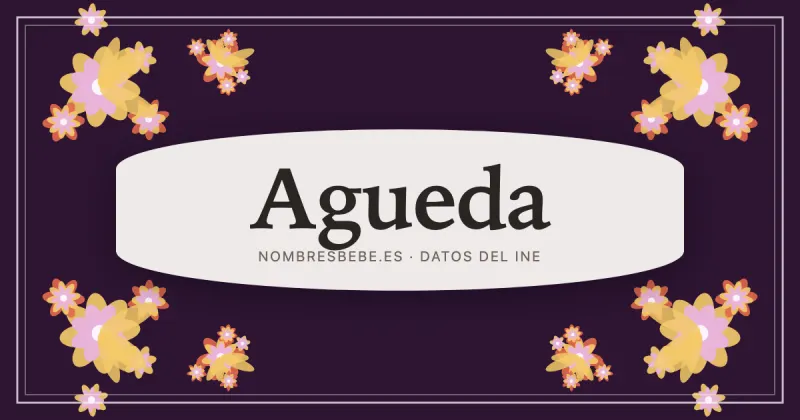 Agueda, en una estampa ornamental de nombresbebe.es