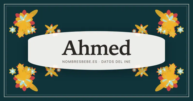 Ahmed, en una estampa ornamental de nombresbebe.es