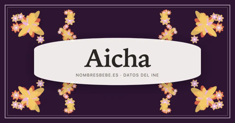 Aicha, en una estampa ornamental de nombresbebe.es