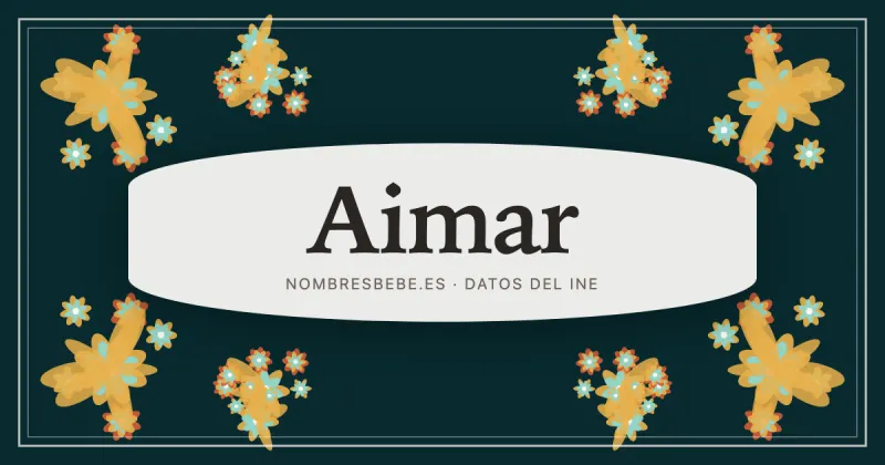 Aimar, en una estampa ornamental de nombresbebe.es