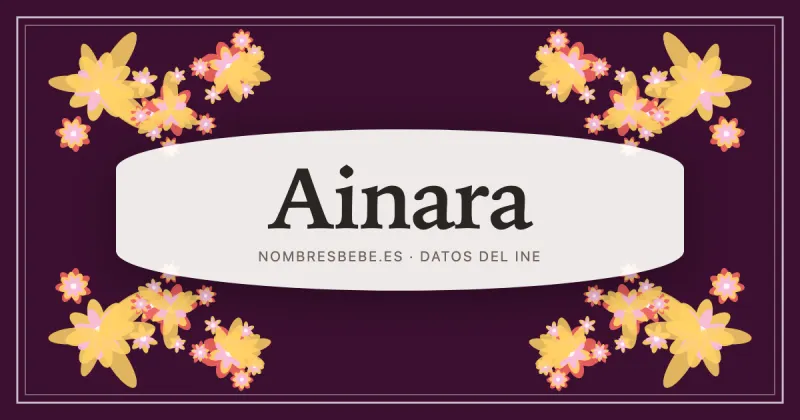Ainara, en una estampa ornamental de nombresbebe.es