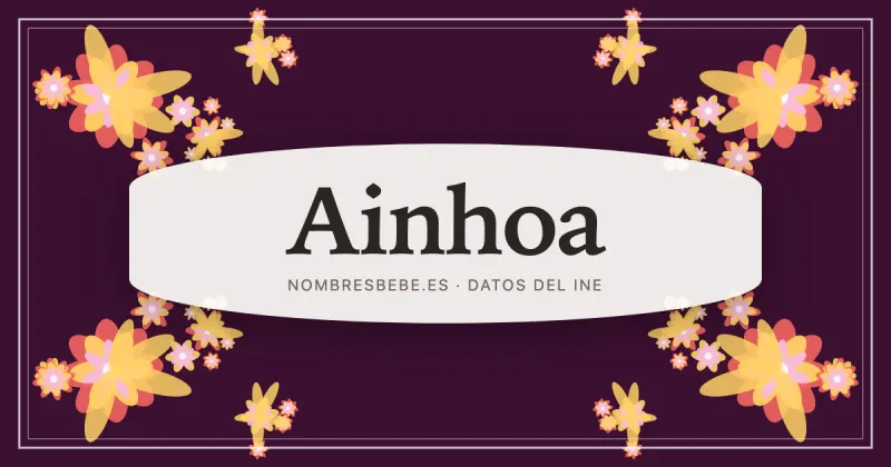 Ainhoa, en una estampa ornamental de nombresbebe.es