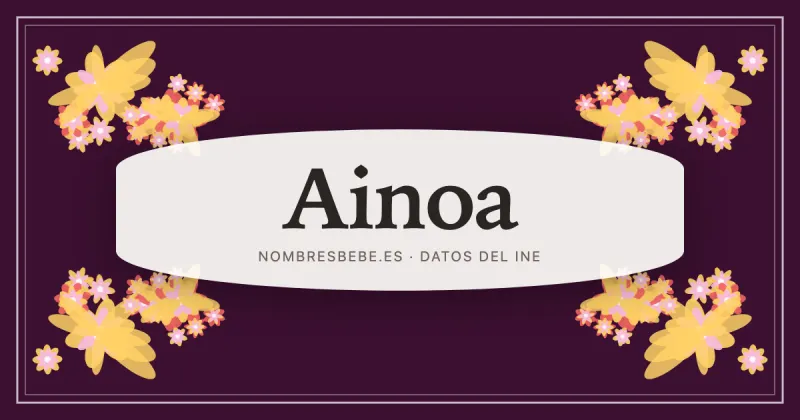 Ainoa, en una estampa ornamental de nombresbebe.es