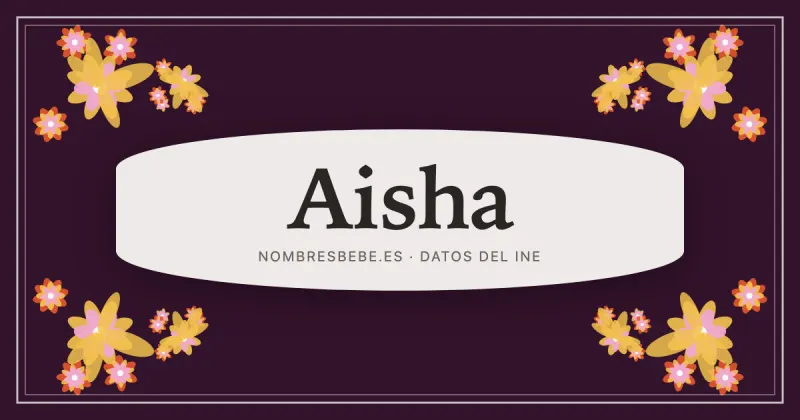 Aisha, en una estampa ornamental de nombresbebe.es