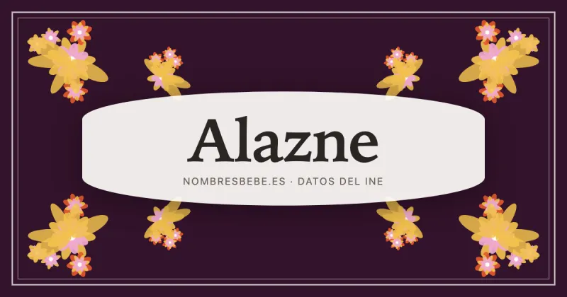 Alazne, en una estampa ornamental de nombresbebe.es