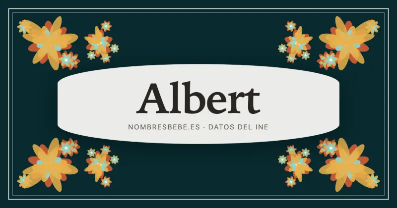 Albert, en una estampa ornamental de nombresbebe.es