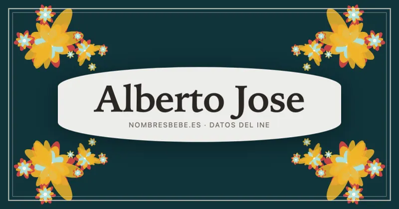 Alberto Jose, en una estampa ornamental de nombresbebe.es