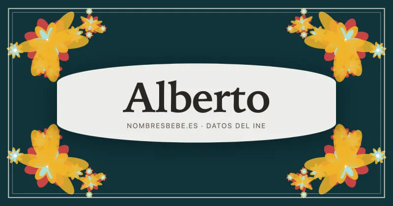 Alberto, en una estampa ornamental de nombresbebe.es