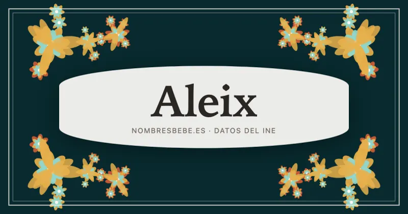 Aleix, en una estampa ornamental de nombresbebe.es