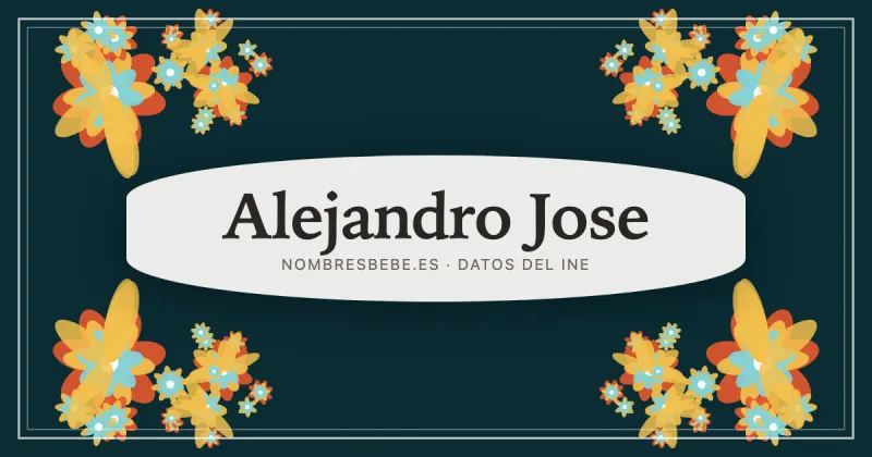 Alejandro Jose, en una estampa ornamental de nombresbebe.es