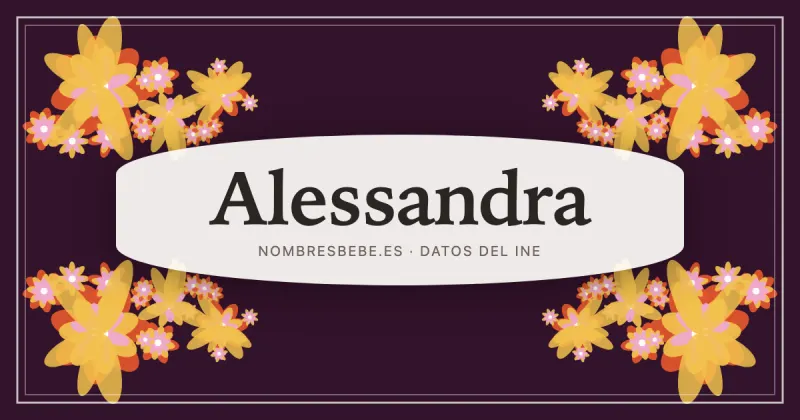Alessandra, en una estampa ornamental de nombresbebe.es