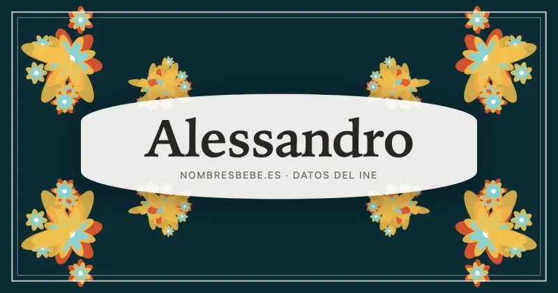 Alessandro, en una estampa ornamental de nombresbebe.es
