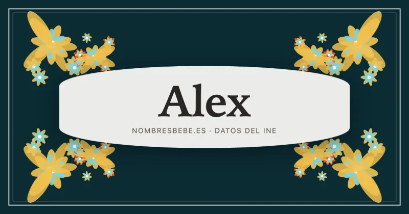 Alex, en una estampa ornamental de nombresbebe.es