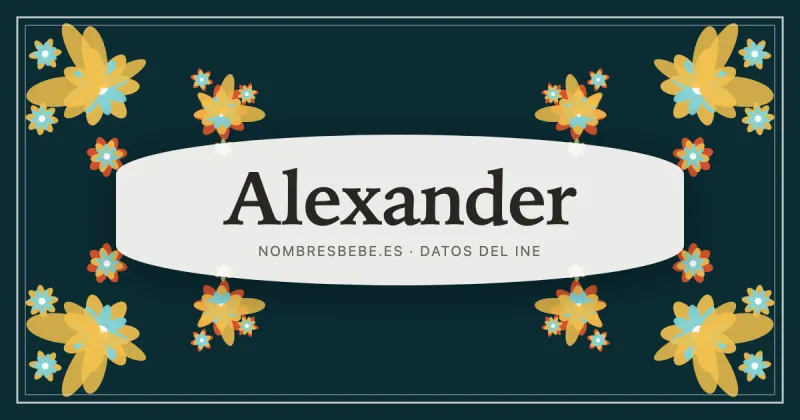 Alexander, en una estampa ornamental de nombresbebe.es