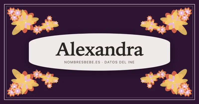 Alexandra, en una estampa ornamental de nombresbebe.es