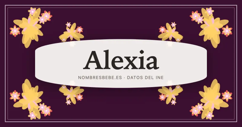 Alexia, en una estampa ornamental de nombresbebe.es